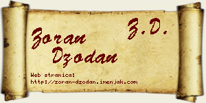 Zoran Džodan vizit kartica